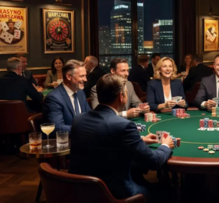 Uczestnicy wieczoru pokerowego DARJA ARTEMJEVA podczas rozgrywki